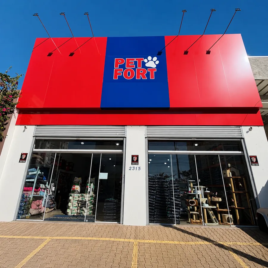Fachada da Pet Fort em Canoas — Igara