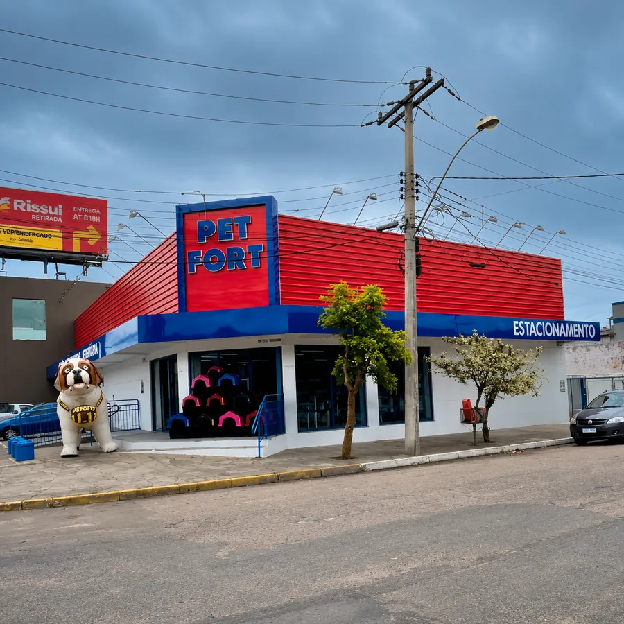 Fachada da Pet Fort em Canoas — BR 116, bairro Niterói