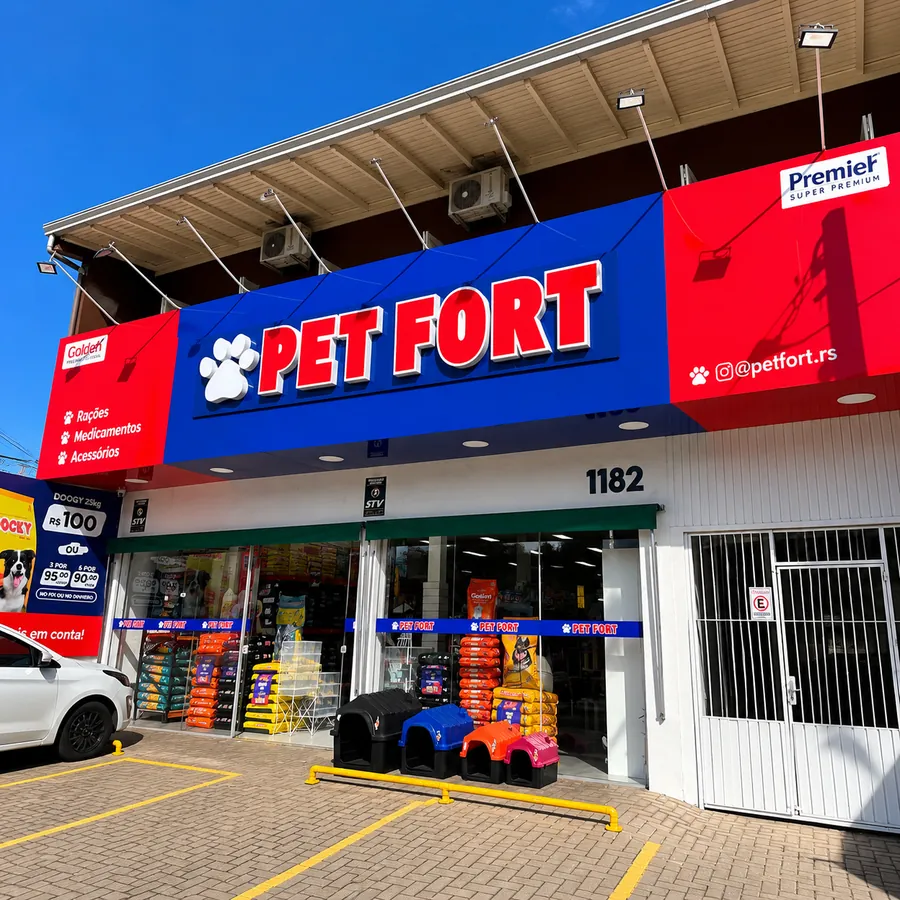 Fachada da Pet Fort em Sapucaia do Sul